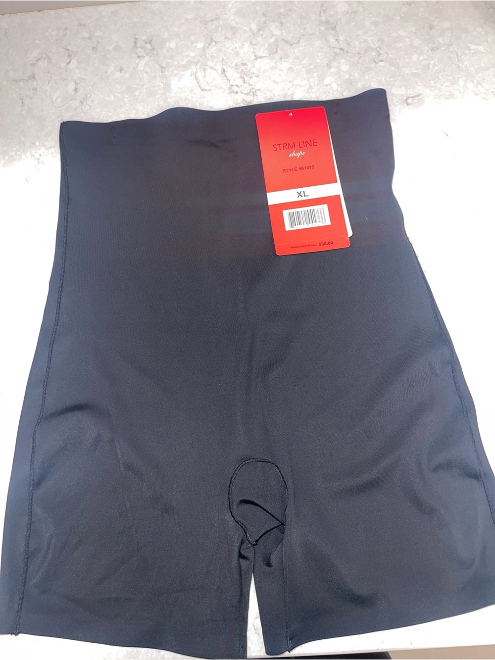STRM LINE High-Waist Black Shaping Shorts - XL